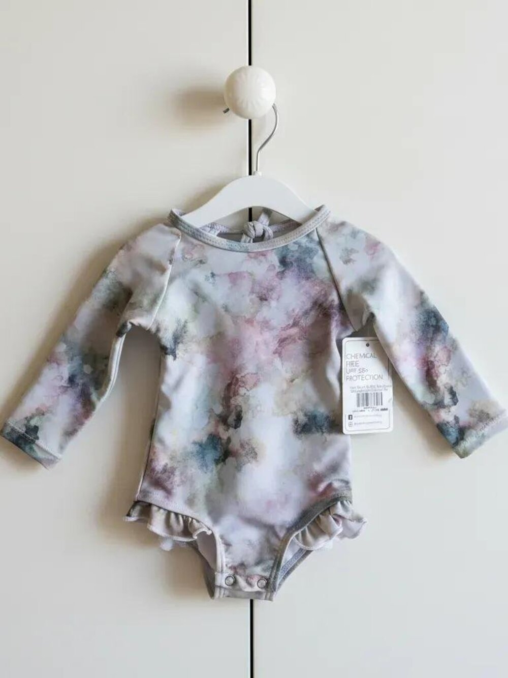 NWT Current Tyed Chemical Free UPF 50+ Rashguard Swimsuit size 0-6 Months